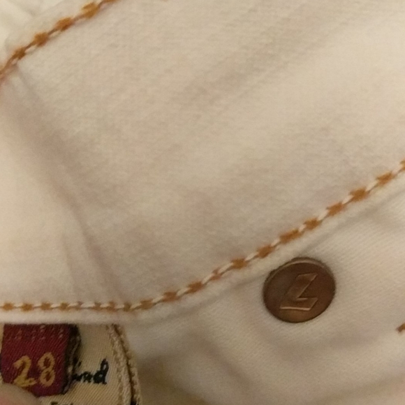 🎉 Host Pick 🎉 SALE:7 for All Mankind vintage white jeans size 28 - Picture 7 of 11